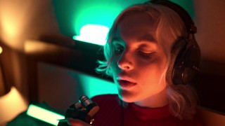 ASMR Ear Licking & Close Breathing in Red Dress