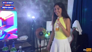 Cuckold Humiliation At Home Party - Wife Fucks In Front Of Him With Two Fuckers