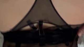 My babysitter surprises me in sexy lingerie! She asks to fuck her while my girlfriend rest