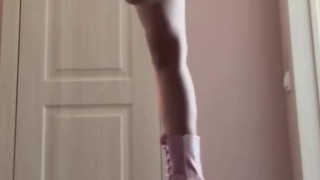 high heels boots dancing