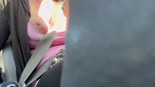 Artemisia Love Sexy Car Ride Big tits Flashing Spy on her OF@ArtemisiaLove101