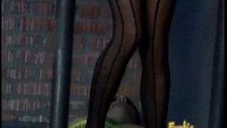 Stunning Mistress Vanessa Dominates A Slave In Jail