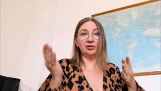 Speedy Exit: Busty Granny Helps Horny Step-Grandson Get Ready. POV