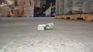 Slow Motion Cigarette Box Crush (half full). Trample under my dirty boots