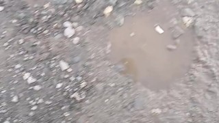 Cigarette Crushed in a Puddle. Size 11 dirty boots👣👣