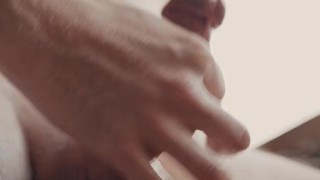 I didn't masturbate for weeks at all... This is the result! *moaning, huge cum*