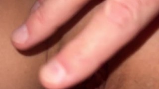 Fingering my big lips and then a finger in my ass