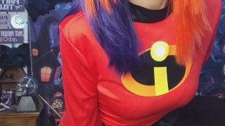 Mrs. Incredible Cums In Suit