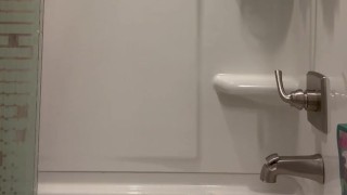 Solo Male Masturbates in Shower