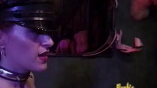 Dominant babes join to dominate a guy in the dungeon