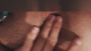 Skinny man fills his ass with saliva while no one sees