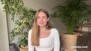 Ersties - Kate K Moans As She Fingers Her Shaved Pussy