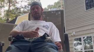 Playing my dick behind the boss man’s house