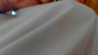 布越しの乳首オナニーが気持ちよすぎてオホオホ下品な声を出しちゃう変態巨乳。