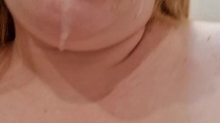Slobbery show of a hot BBW