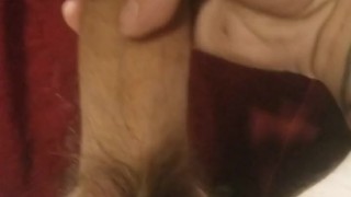 Jerking off big cock