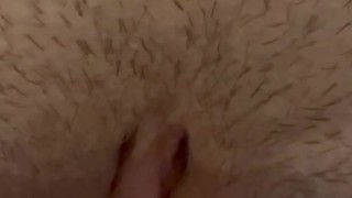 Close Up Finger - I play with my pussy after work and my roommate look me