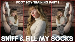 Foot Boy Training Part 1: Sniff and Fill My Socks