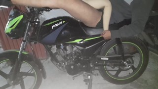 I fuck my sex doll on the motorcycle