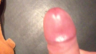 Stroking my Hard Cock with tight Foreskin - ended in a Big Cumshot 💦💦