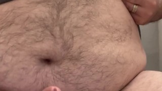 Chubby Man Cumming Hard On Toilet Again