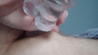 I get my tight hairy arse fucked by a dildo - it hurts