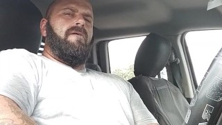After gym public masturbation in the truck
