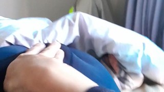 Morning yoga exercises edging training (window open))