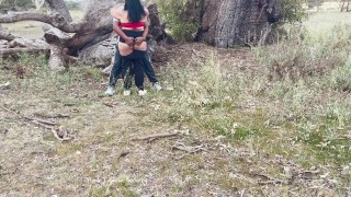 Indian Milf with Boy in Outdoor - Desi Wife Public Blowjob - Ass Spanking and Licking - Boobs Press