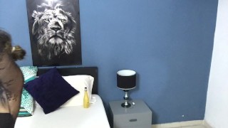 My girlfriend sends me a video showing her tits.