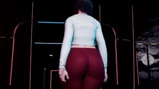 3D big boobs BBW hot milf shaking her big ass