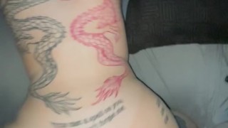 Sucked and fucked DRY by EXTA THICC tattooed slut