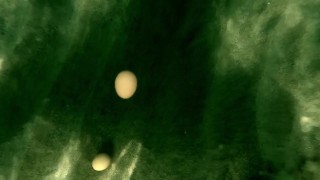 Two Boiled Eggs Adventure at Sea side Camping Area # Natural girl Close Up underwater PEE