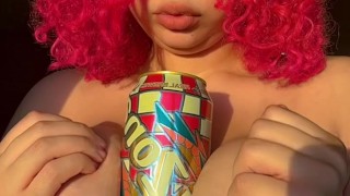 Raspberry Iced Arizona Tea Tits