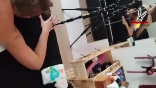 Crossdresser - ass fingering, doggy, cumshot