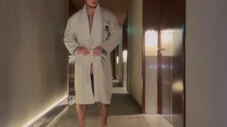 🚀MY HUGE COCK exhibition in the hotel🥵I Hope NOBODY DISCOVER ME!!