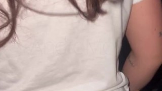 I seduce and fuck my sexy Milf friend, natural pawg! Hot moans!