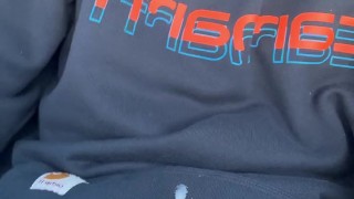 Intense Estim Cum while Driving