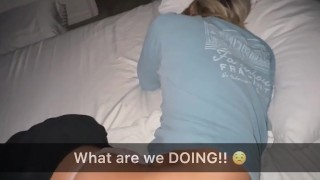 Railing my Stepsister during Netflix with our Parents in the next Room - Shared Bed