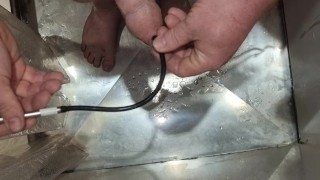 sounding tube completely in my cock and into my bladder