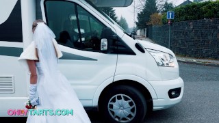 WOW CONTENT young bride fucks random van driver instead of marriage