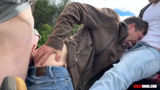 Outdoor Threeway Truck Fuck RAW
