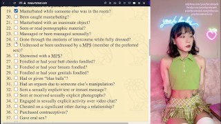 Fit Asian girl Peachy takes the Rice Purity Test! - STIs? Cheated? Number of partners? & more