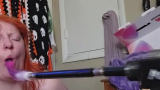 Redheaded Fuck Machine Throat Training - #1