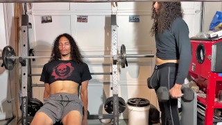 Two Horny While Working Out (split screen parody "trailer")