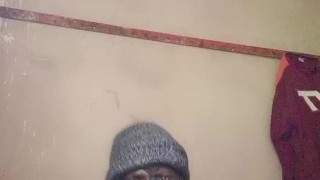 Dark black African Mandingo dick massaged throughly