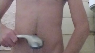 Marty Takes A Shower, Jerks His Hairy Dick And Cums In The Bathroom