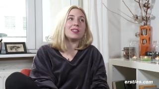 Ersties - Sexy Barcelona Blonde Fingers Her Wet & Hairy Pussy