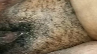POV Fucking my Step Sisters Hairy Pussy, She made me Creamie Pie so Hard
