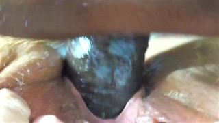 Don’t cum inside me - trying very hard not to, big ass and fat pussy draining my cock empty - BBW